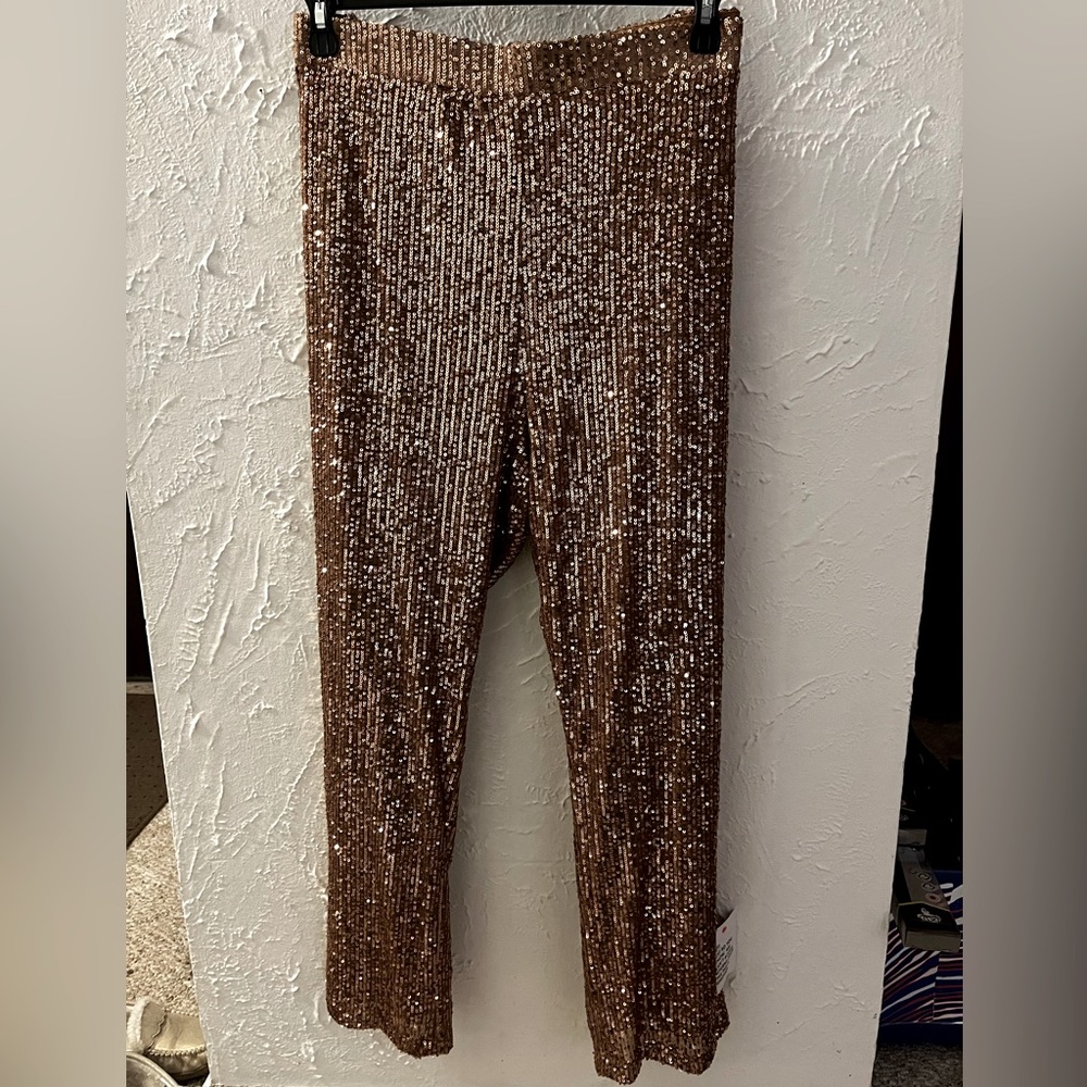 Sequence pants. A fun twist to an outfit!